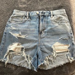 AE Curvy Denim Mom Shorts